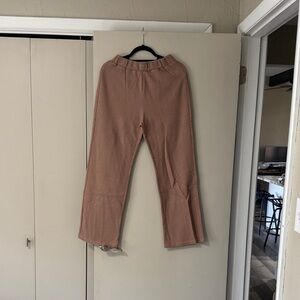 Women’s Comfrt Tan Wide-Leg Pants